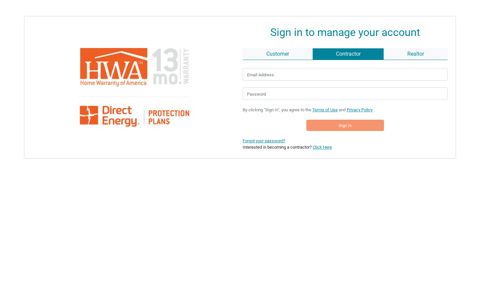 HWA Contractor - Home Warranty of America