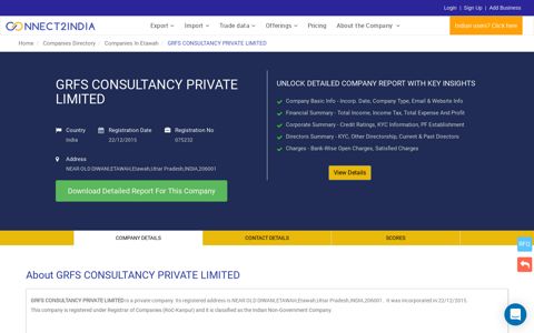 GRFS CONSULTANCY PRIVATE LIMITED - Connect2India