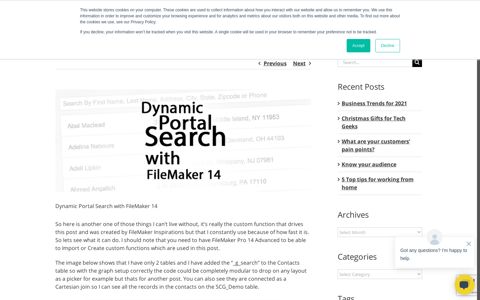 Dynamic Portal Search with FileMaker 14 - The Scarpetta Group