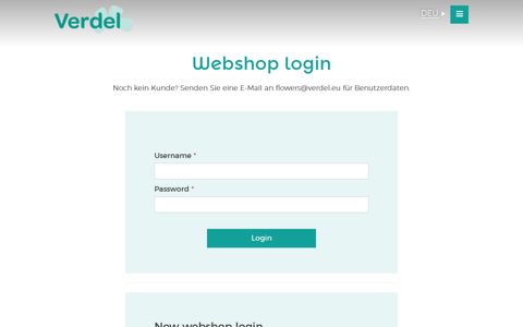 Verdel | Login zum Webshop für unser großes Angebot | Verdel
