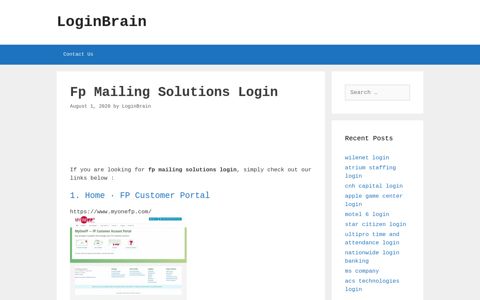fp mailing solutions login - LoginBrain