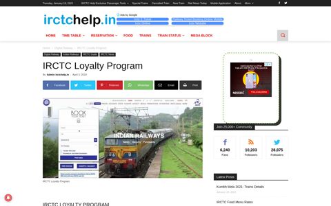 IRCTC Loyalty Program - IRCTC Help