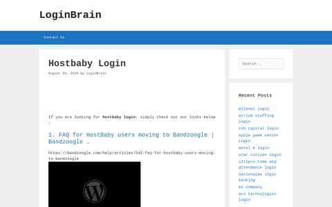hostbaby login - LoginBrain