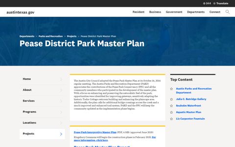 Pease District Park Master Plan | AustinTexas.gov