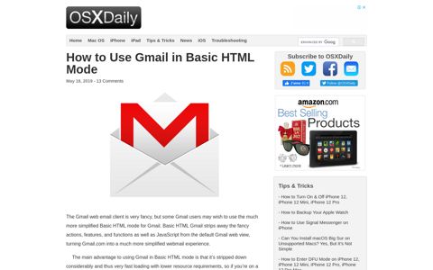 How to Use Gmail in Basic HTML Mode | OSXDaily