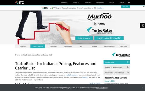 TurboRater for Indiana: Pricing, Features and Carrier List