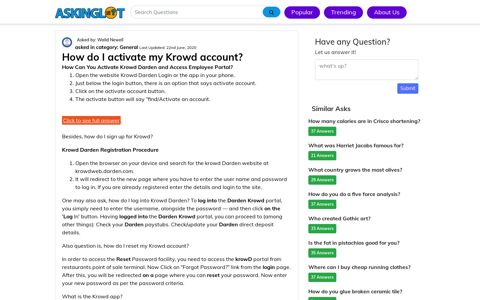 How do I activate my Krowd account? - AskingLot.com