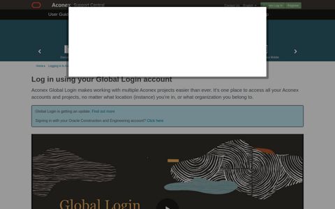 Log in using your Global Login account