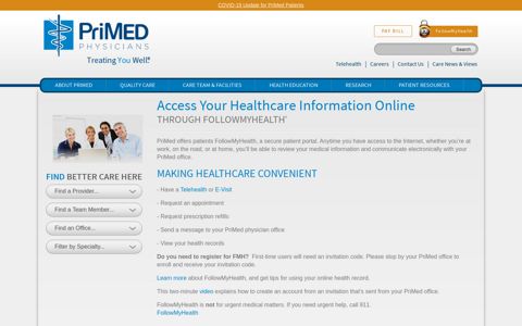Patient Portal - PriMed Physicians