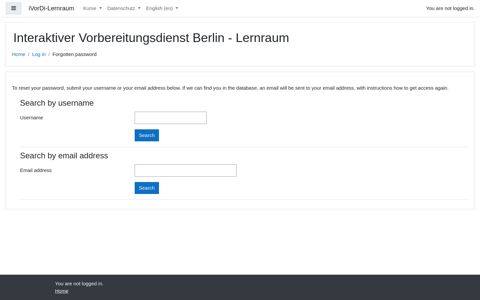 Forgotten password - iVordi-Lernraum