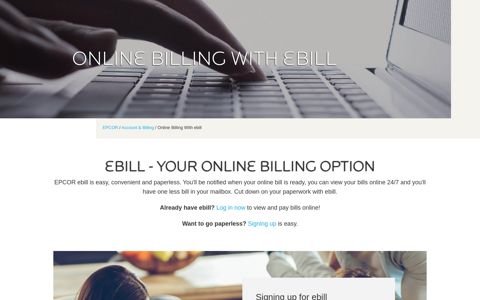 ebill – Go Paperless, Online Billing | EPCOR