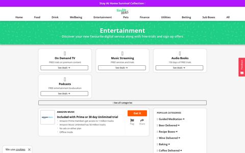 Digital Entertainment Sign Up Offers - Newbie Deals