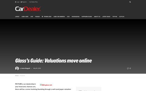 Glass's Guide: Valuations move online – Car Dealer Magazine