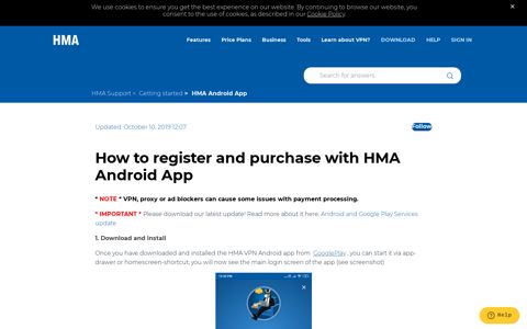How to register and purchase with HMA Android App – HMA ...