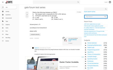 gate forum test series - GATE Overflow