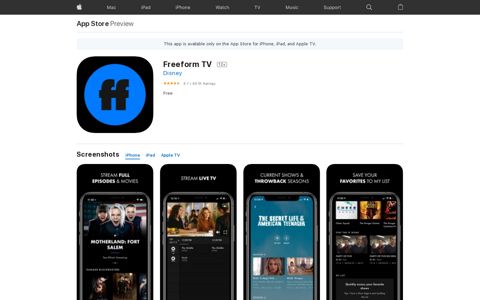 ‎Freeform TV on the App Store