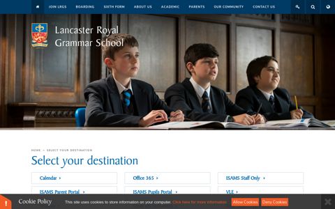 Select your destination - Lancaster Royal Grammar School