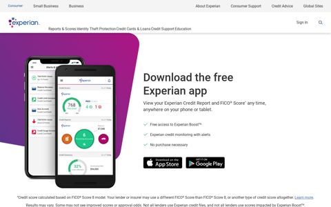 Protect, Understand and Improve Your Credit - Experian App