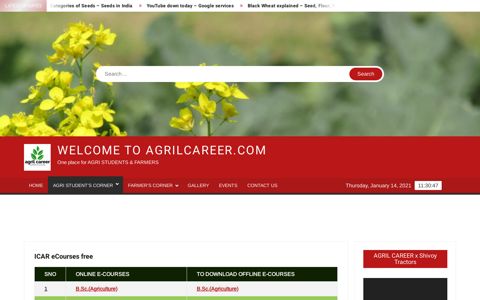 ICAR eCourses free | Welcome to AGRILCAREER.COM