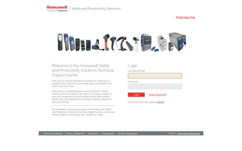 Honeywell Safety and Productivity Solutions | SignIn