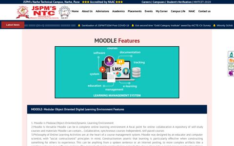MOODLE Features - JSPM's Narhe Technical Campus, Narhe ...