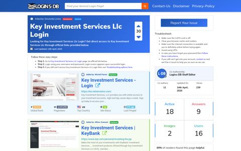 Key Investment Services Llc Login - Logins-DB