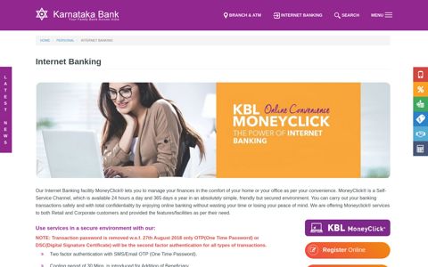 Internet Banking | Karnataka Bank