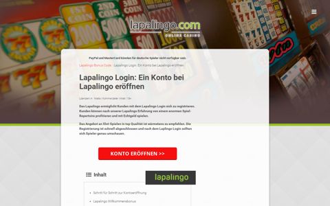 Lapalingo Login 2020: Ein Konto bei Lapalingo eröffnen