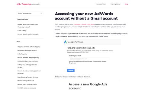 Accessing your new AdWords account without a Gmail ...