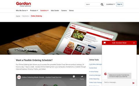 Online Ordering | Gordon Food Service
