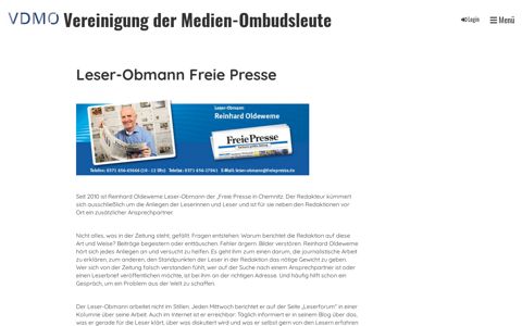 Vereinigung der Medien-Ombudsleute - Freie Presse