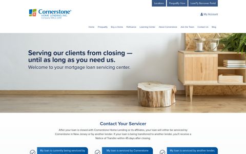 My account - Cornerstone Home Lending, Inc.