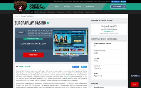 EuropaPlay Casino | $10 No Deposit Bonus + $1000 Free
