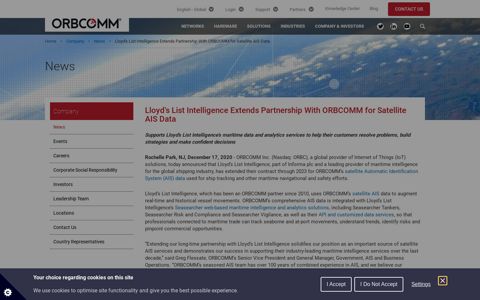 Lloyd's List Intelligence Extends Partnership With ORBCOMM ...