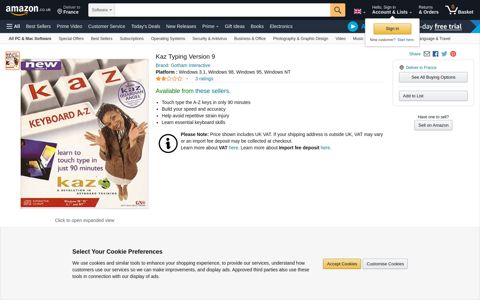 Kaz Typing Version 9: Amazon.co.uk: Software