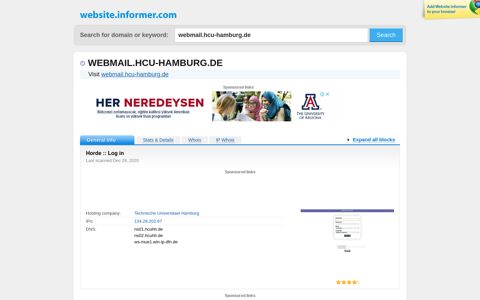 webmail.hcu-hamburg.de at WI. Horde :: Log in
