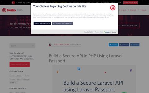 Build a Secure API in PHP Using Laravel Passport - Twilio