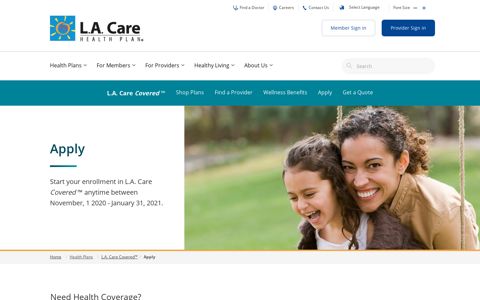Apply | L.A. Care Health Plan