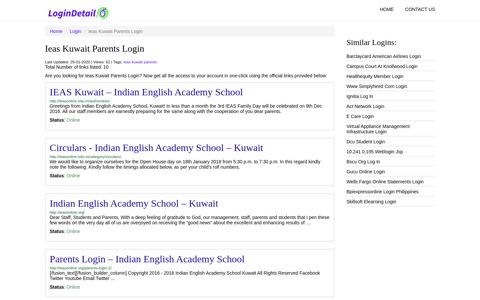 Ieas Kuwait Parents Login IEAS Kuwait – Indian English ...