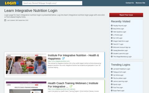 Learn Integrative Nutrition Login - Loginii.com
