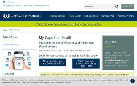 Patient Portals - Cape Cod Healthcare