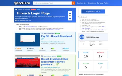 Hireach Login Page - Logins-DB