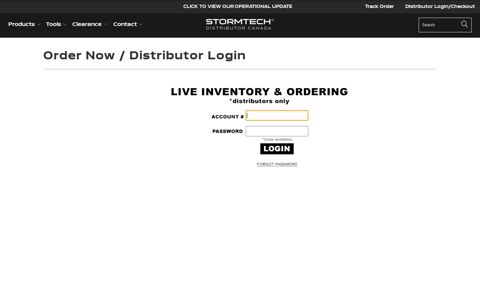 Order Now / Distributor Login - Stormtech Distributor Canada