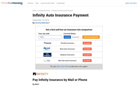 Infinity Auto Insurance Payment - OnlineAutoInsurance.com