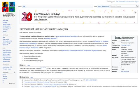 International Institute of Business Analysis - Wikipedia