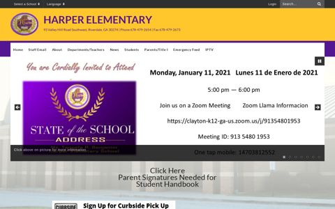 Harper Elementary School: Home