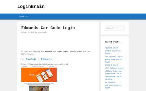 edmunds car code login - LoginBrain