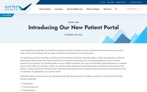 Welcome to Our New Interactive Patient Portal | Gastro Health