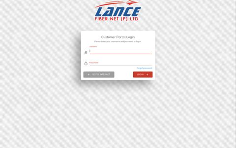 Customer Portal Login - Default landing page