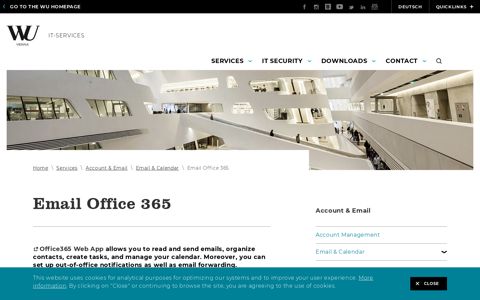 Email Office 365 - Email ... - Wirtschaftsuniversität Wien